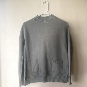 Gray knit sweater